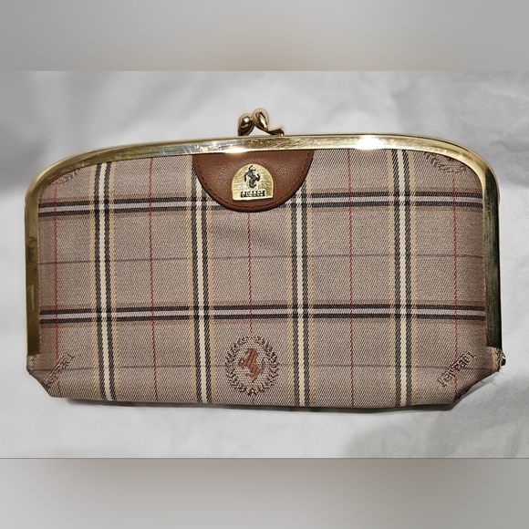 Ferrari Beige Plaid Clutch - Picture 2 of 12